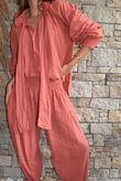 Larc Poet Blouse Indian Red